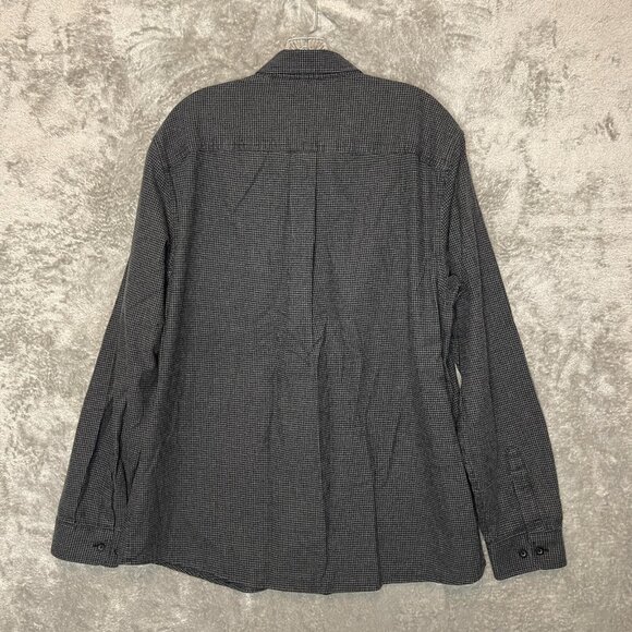 LL Bean Men Classic Soft Flannel Slightly Fitted Houndstooth Collared Shirt L - Picture 2 of 10